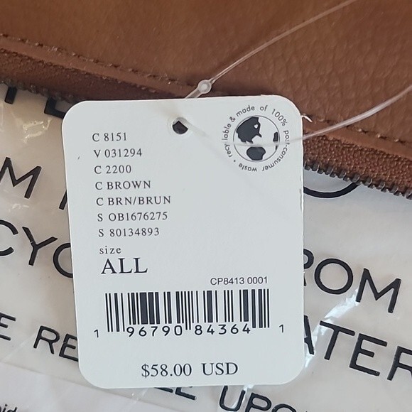 Free People Brown Distressed Vegan Clutch Wallet - Picture 6 of 6